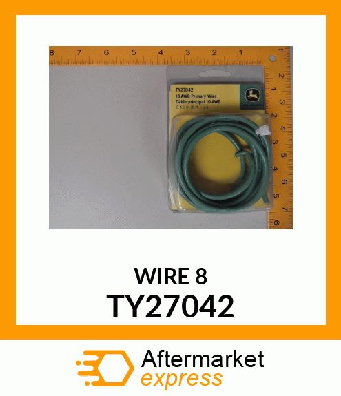 Electrical Conductor - 10 AWG GN PRIMARY WIRE,8FT PKG TY27042