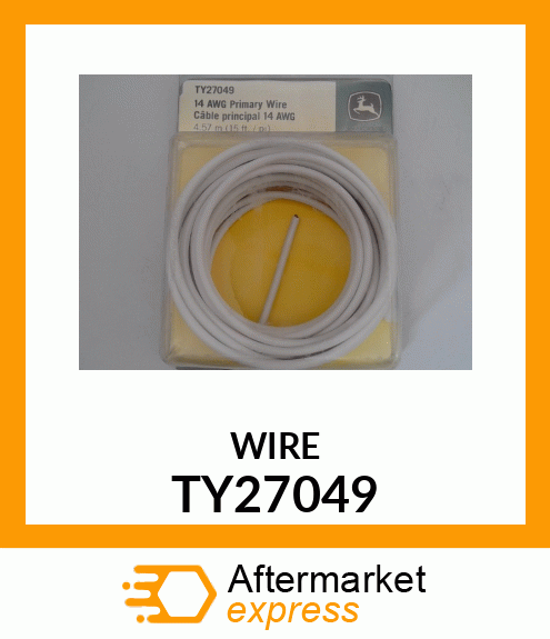 Electrical Conductor - 14 AWG WT PRIMARY WIRE 15FT PKG TY27049