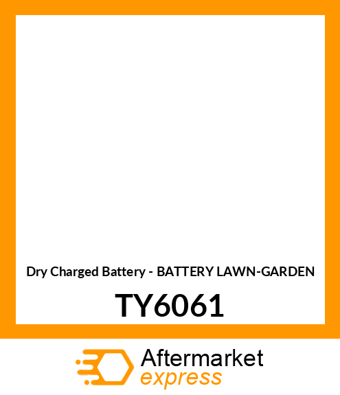 Dry Charged Battery - BATTERY LAWN-GARDEN TY6061