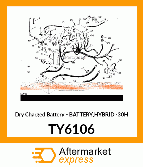 Dry Charged Battery - BATTERY,HYBRID -30H TY6106