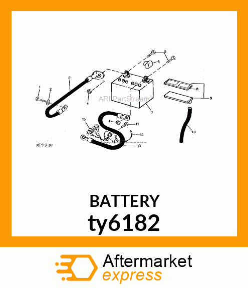 BATTERY,DRY,12V,BCI U1,CCA 342 ty6182