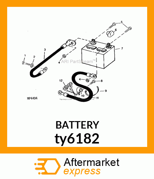 BATTERY,DRY,12V,BCI U1,CCA 342 ty6182