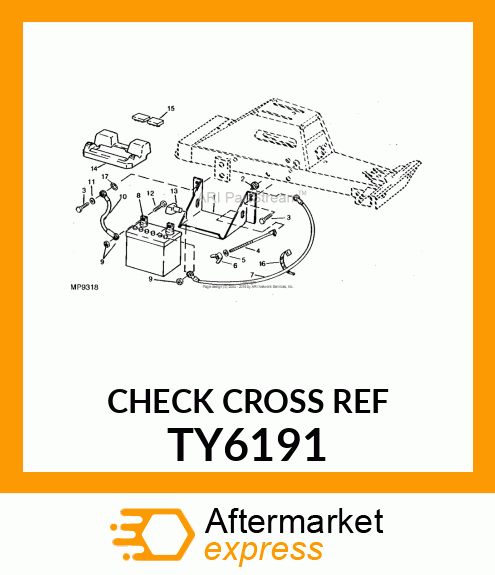 Dry Charged Battery - BATTERY(DRY)12V,BCI U-1,300CCA,38RC TY6191