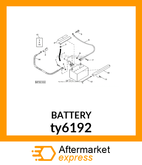 BATTERY,DRY,12V,BCI 22F,CCA 500 ty6192