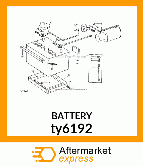 BATTERY,DRY,12V,BCI 22F,CCA 500 ty6192