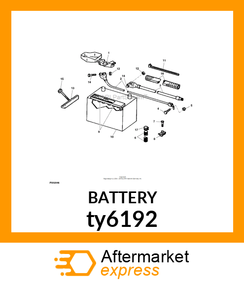 BATTERY,DRY,12V,BCI 22F,CCA 500 ty6192