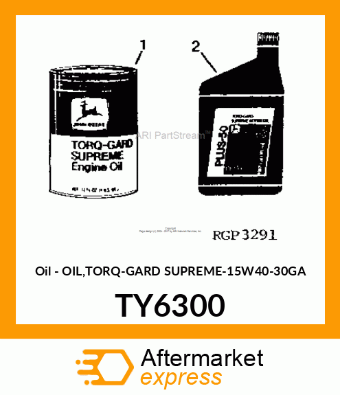 Oil - OIL,TORQ-GARD SUPREME-15W40-30GA TY6300