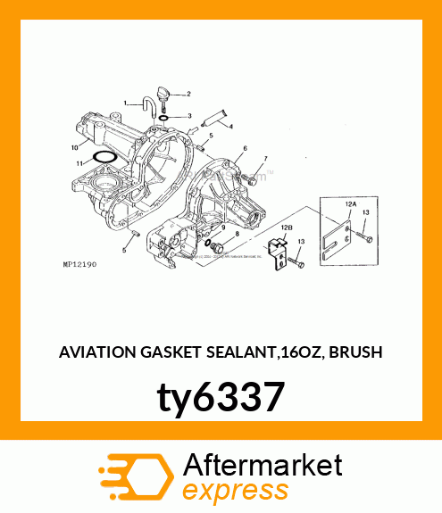 AVIATION GASKET SEALANT,16OZ, BRUSH ty6337