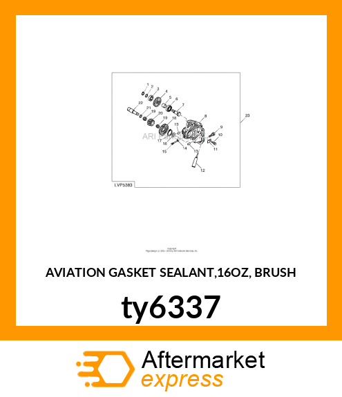 AVIATION GASKET SEALANT,16OZ, BRUSH ty6337