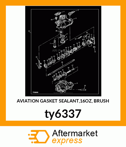 AVIATION GASKET SEALANT,16OZ, BRUSH ty6337