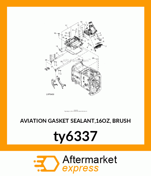 AVIATION GASKET SEALANT,16OZ, BRUSH ty6337