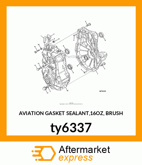 AVIATION GASKET SEALANT,16OZ, BRUSH ty6337
