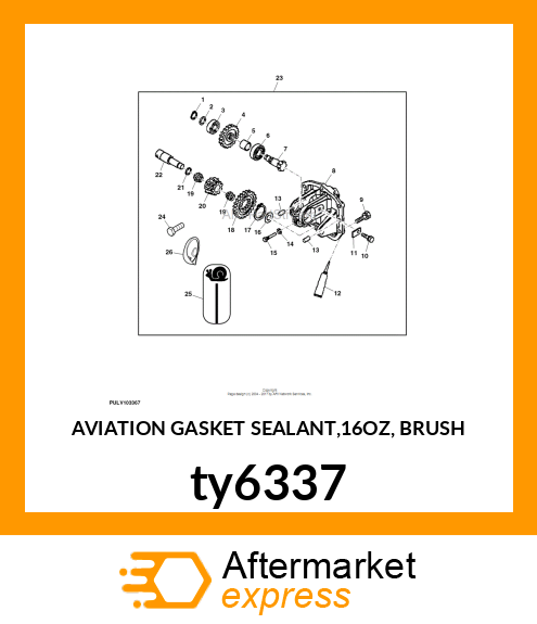 AVIATION GASKET SEALANT,16OZ, BRUSH ty6337