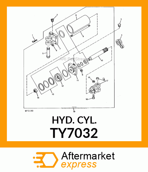 BARREL,HYDRAULIC CYLINDER TY7032