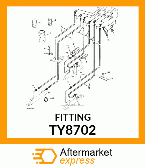 FITTING, 1/2M TY8702