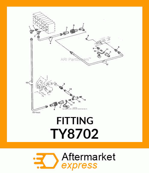 FITTING, 1/2M TY8702