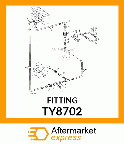 FITTING, 1/2M TY8702