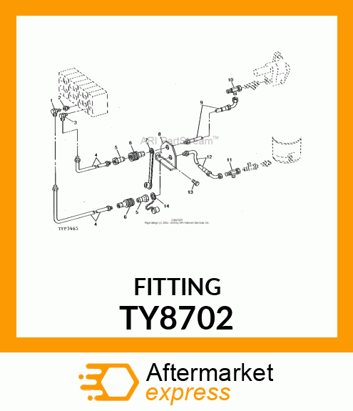 FITTING, 1/2M TY8702