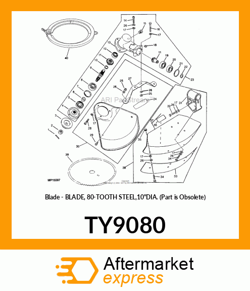 Blade - BLADE, 80-TOOTH STEEL,10"DIA. (Part is Obsolete) TY9080