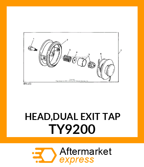 HEAD,DUAL EXIT TAP TY9200