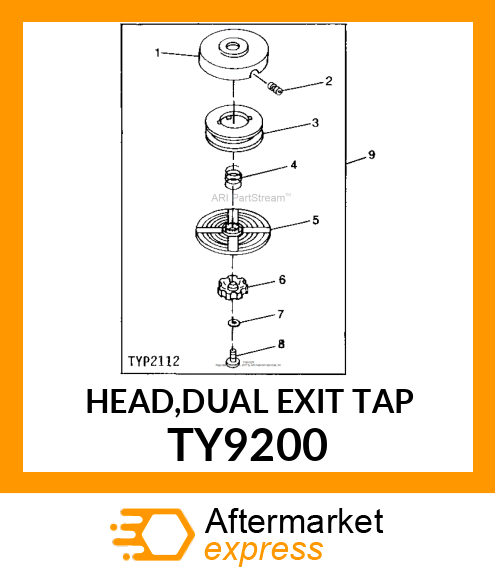 HEAD,DUAL EXIT TAP TY9200