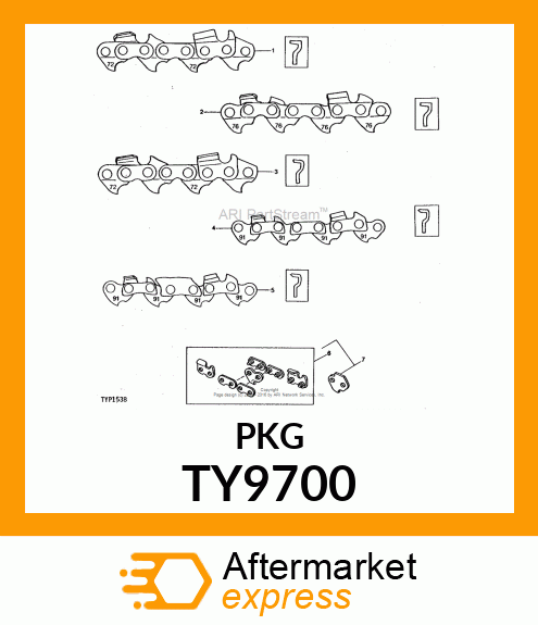 Chain Kit - KIT, CHAIN REPAIR, 76LG CHAIN TY9700