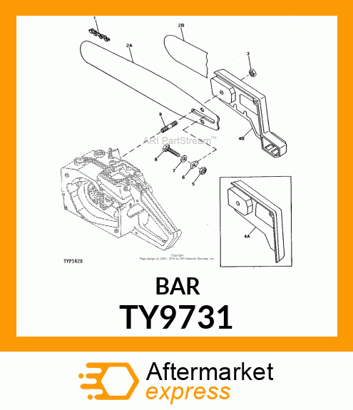 Guide Bar - BAR,12" FAB,SOLID NOSE,NON SYM,3/8" TY9731