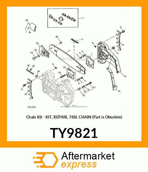 Chain Kit - KIT, REPAIR, 76SL CHAIN (Part is Obsolete) TY9821