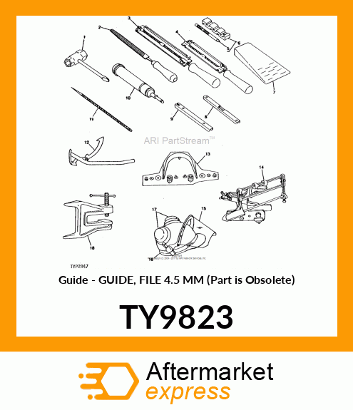 Guide - GUIDE, FILE 4.5 MM (Part is Obsolete) TY9823