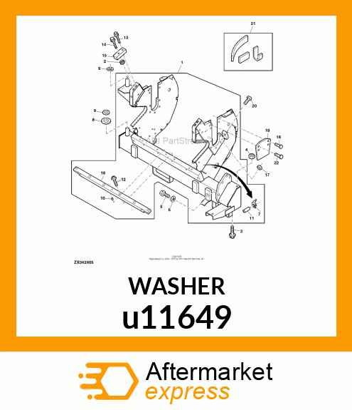 WASHER ,SNAP RING BACK U11649