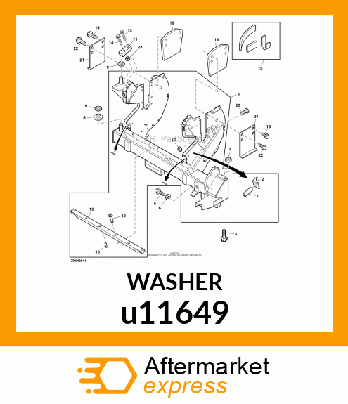 WASHER ,SNAP RING BACK U11649