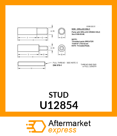 STUD, STANDARD U12854