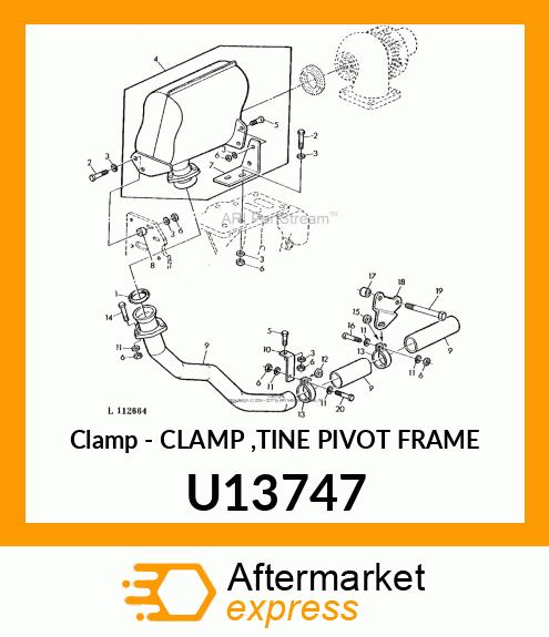 Clamp - CLAMP ,TINE PIVOT FRAME U13747