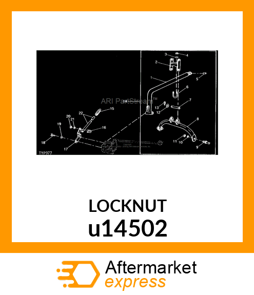 NUT, LOCK 1/2 ZN u14502