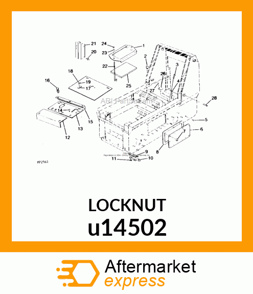 NUT, LOCK 1/2 ZN u14502