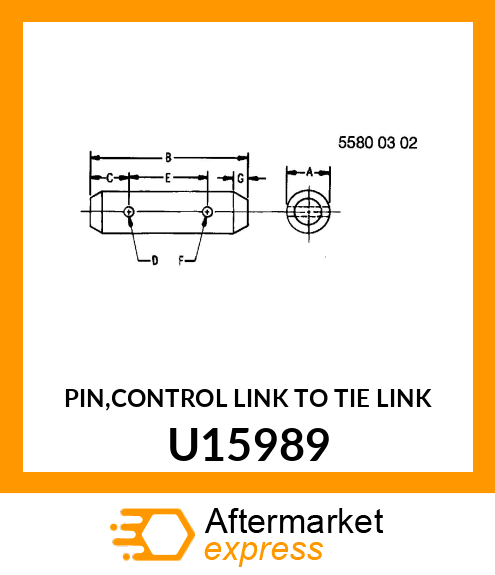 PIN,CONTROL LINK TO TIE LINK U15989