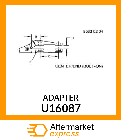 ADAPTER, CENTERBO SHANK U16087