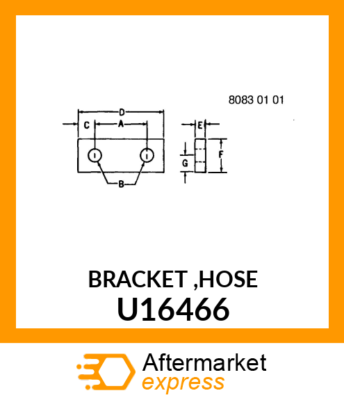 BRACKET ,HOSE U16466