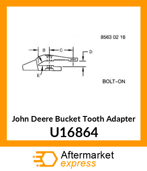 ADAPTER, CENTER BO SHANK U16864