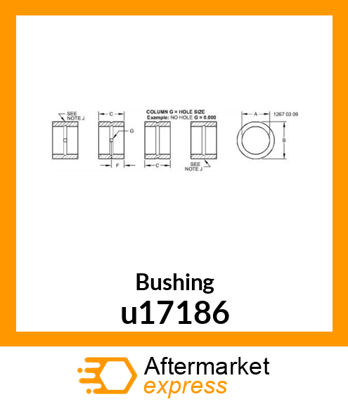 BUSHING ,BOOM BUCKET u17186