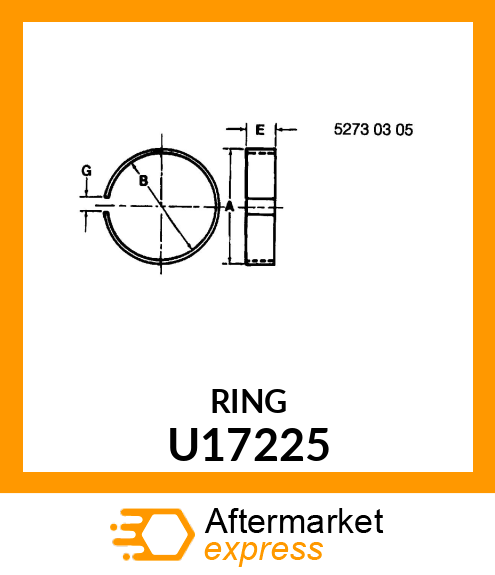 WEAR RING,PISTON U17225