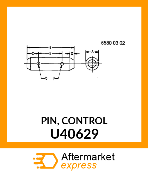 PIN, CONTROL U40629