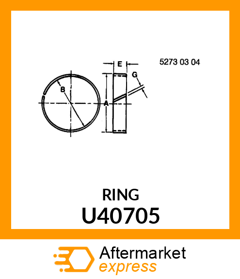 Ring - RING ,PISTON GUIDE U40705