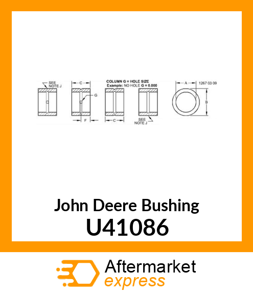 BUSHING ,SWING PIVOT U41086