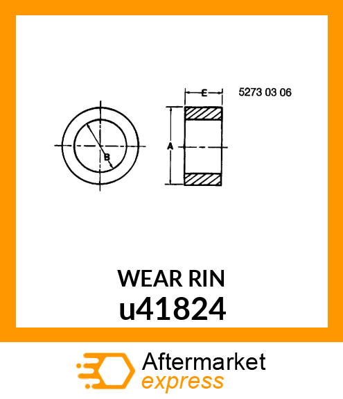 RING ,WEAR,PISTON ROD u41824