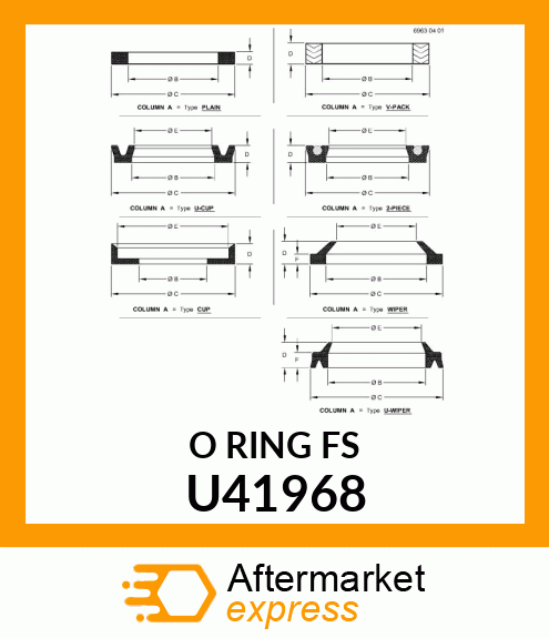 PACKING ,BLOCK VEE U41968