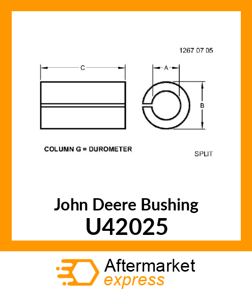 BUSHING ,OSCILLATING U42025