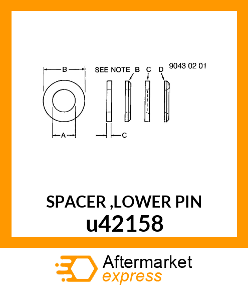 SPACER ,LOWER PIN u42158