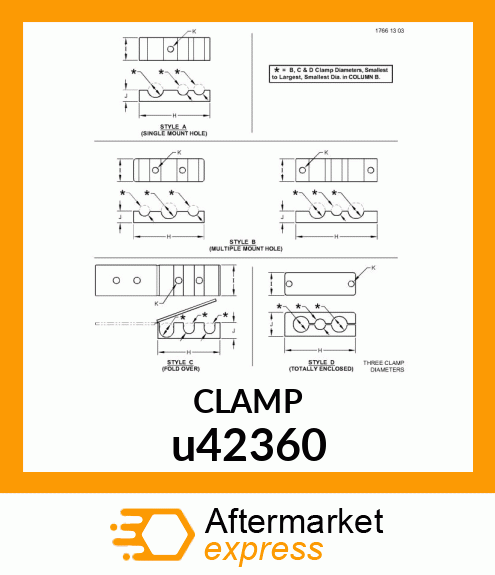 CLAMP, TUBE u42360