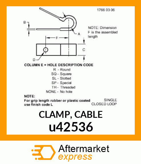 CLAMP, CABLE u42536